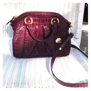 Brahmin Small Satchel in Plum Melbourne